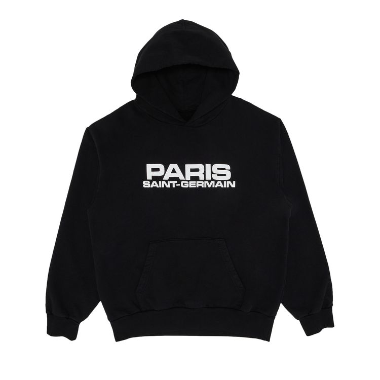 

Худи GOAT Exclusive Paris Saint-Germain Block Logo Hoodie 'Black', черный