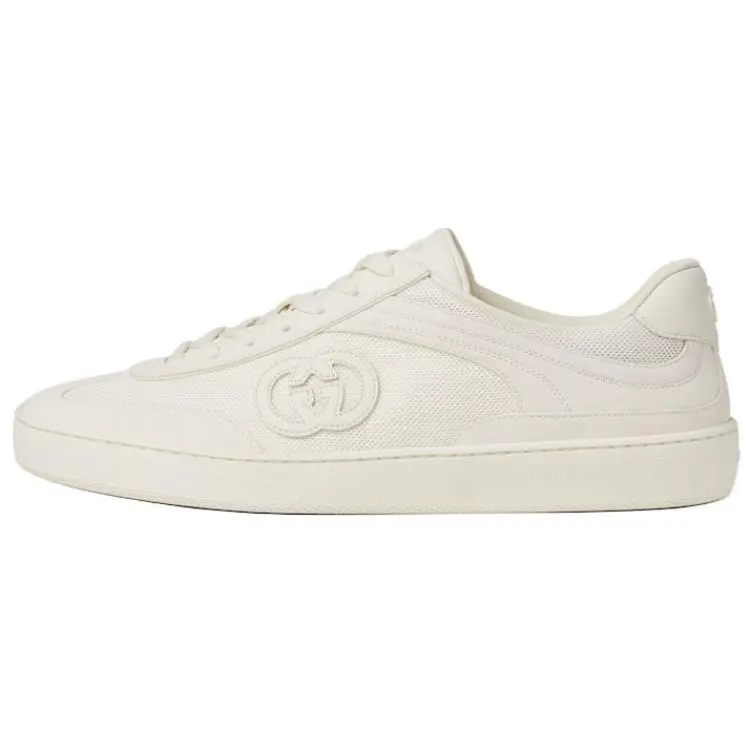 

GUCCI Кроссовки G74 «Interlocking G White Suede»