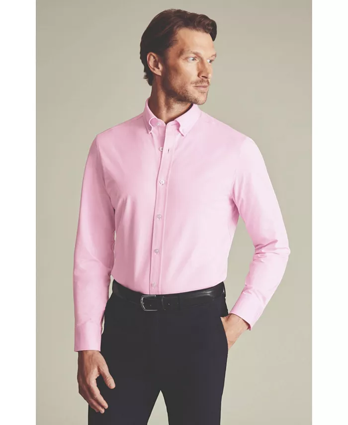 

Мужская рубашка из джерси с 4-сторонним растяжением Charles Tyrwhitt, розовый