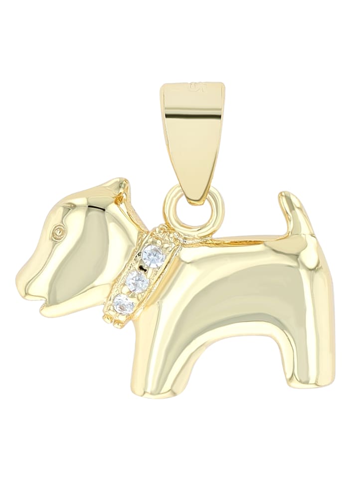 

Adeliás Женский кулон - подвеска-шарм из серебра 925 пробы с кубическим цирконием в золотой оправе