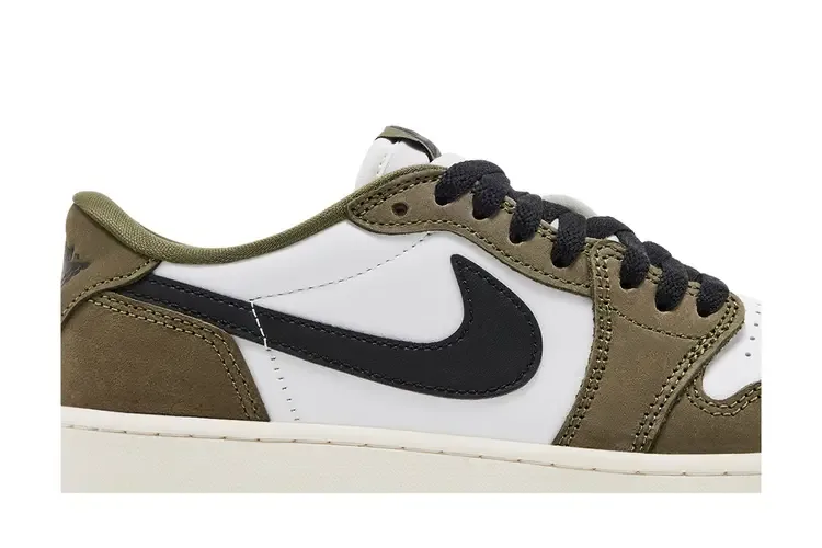 Air Jordan 1 Low GS 'Medium Olive' — фото 2