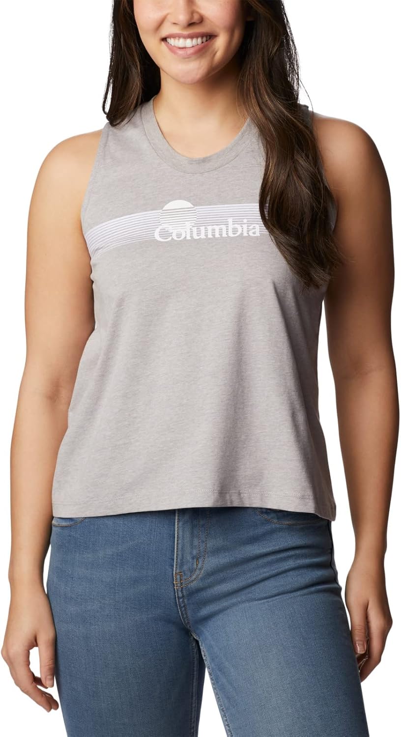 

Женская майка Columbia North Cascades, Columbia Grey Heather/Inverted Brand Grx