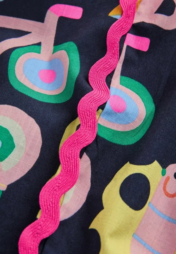 Комбинезон прямого кроя с бретелями Next, Rainbow Apple Print Ric Rac — фото 3