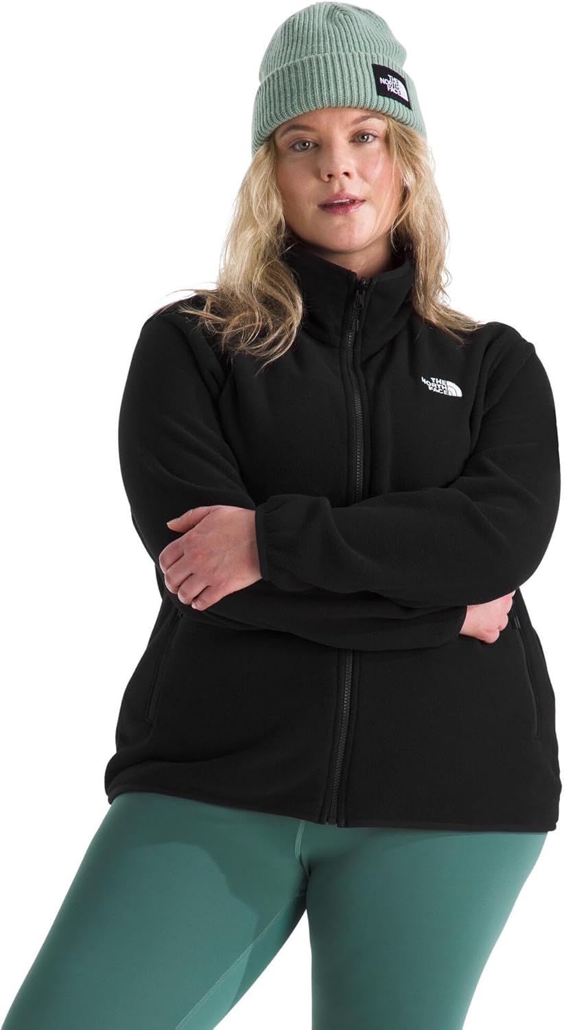 

Женская куртка The North Face Glacier Tnf флисовая с воротником-стойкой, черный