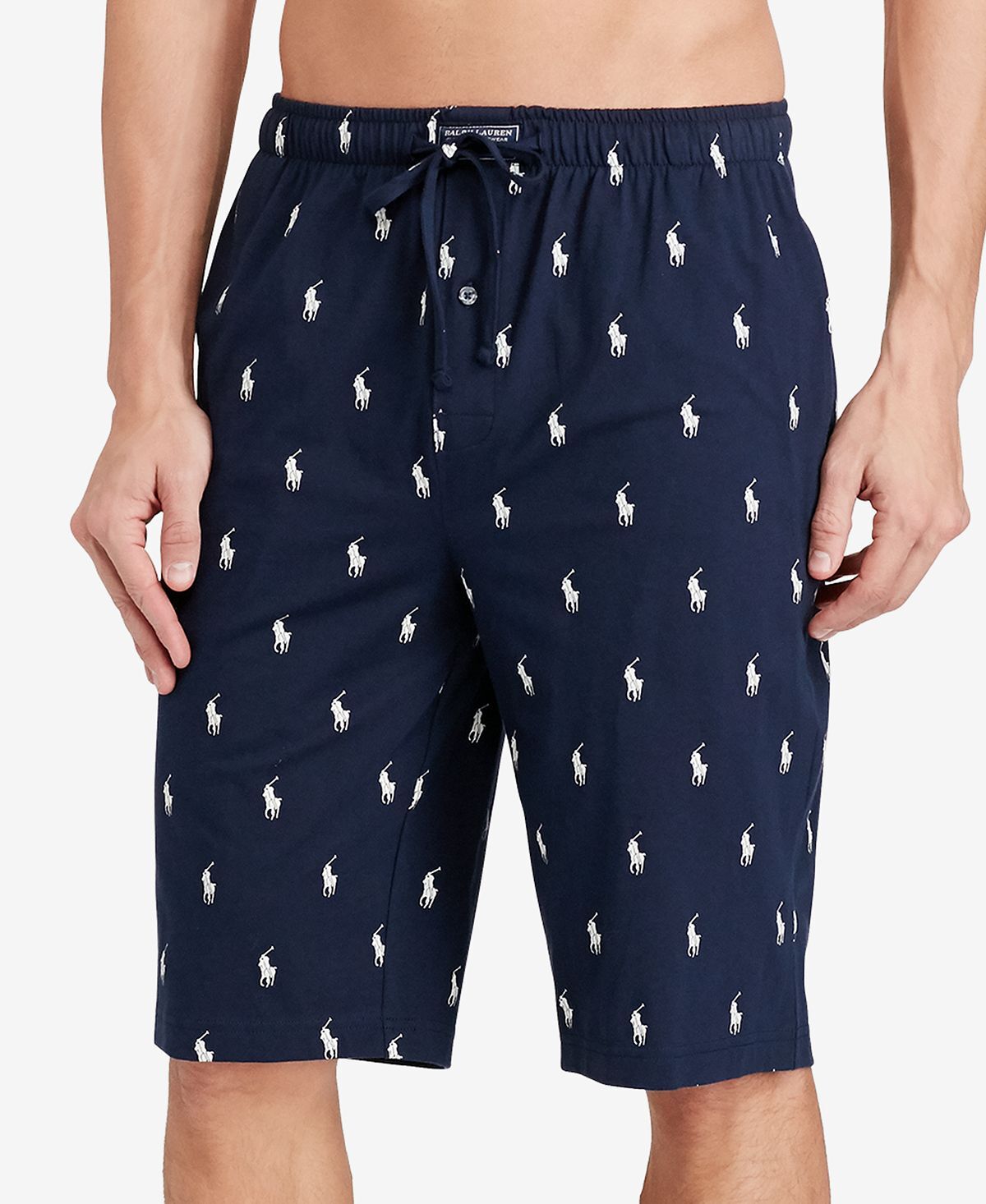 

Мужские хлопковые пижамные шорты с логотипом Polo Ralph Lauren