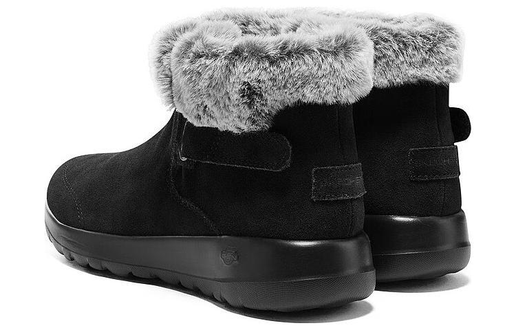 Зимние ботинки Skechers с мехом на плоской подошве, черный — фото 3