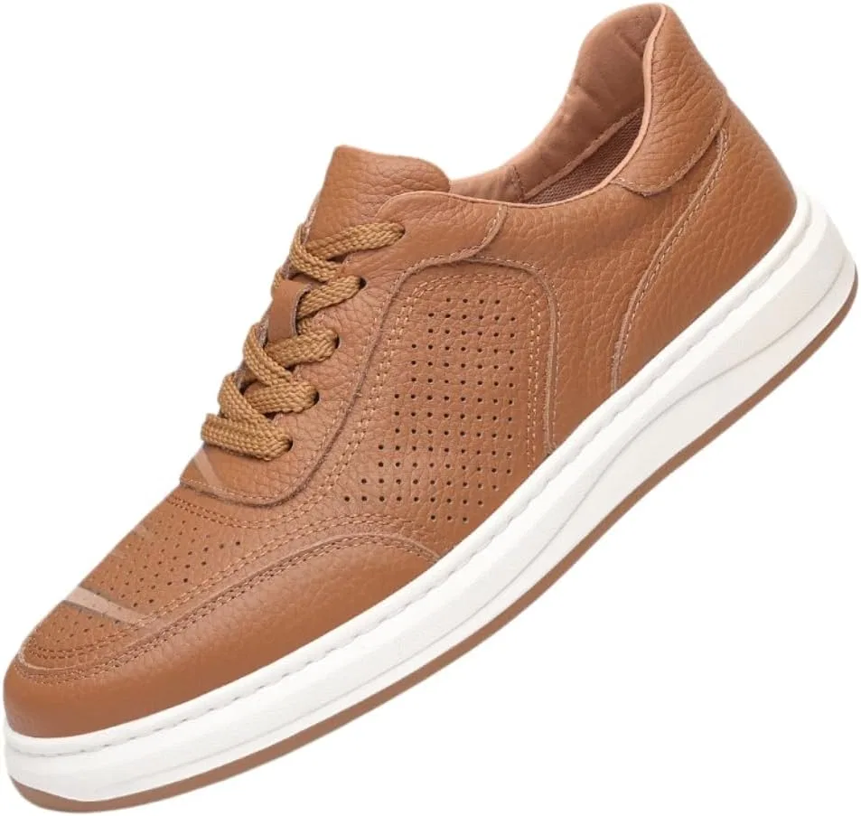 Мокасины мужские из кожи, Loafers & Slip-Ons, коричневый DHUDHUFAN