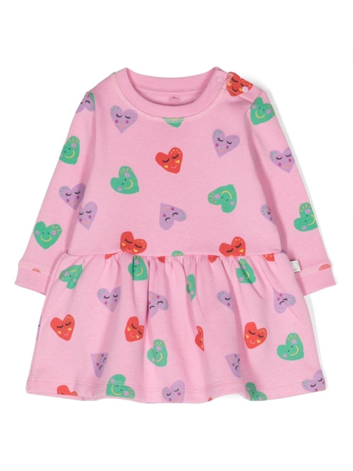 

Stella McCartney Kids платье с длинными рукавами и принтом, розовый