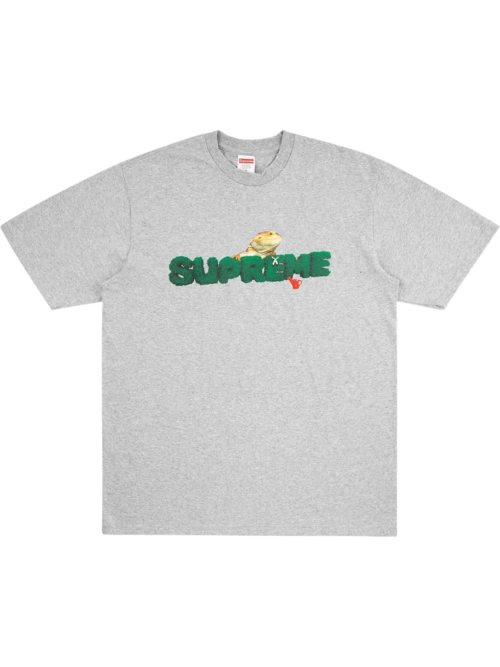 Футболка с принтом под ящерицу Supreme, серый