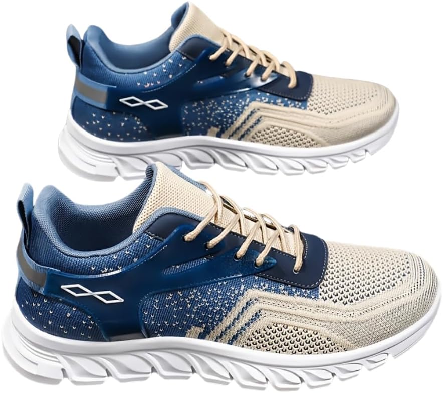 

Мужская спортивная обувь Hhhchpm - дышащая сетка, на шнуровке, мужские спортивные кроссовки для активного отдыха на улице, синий