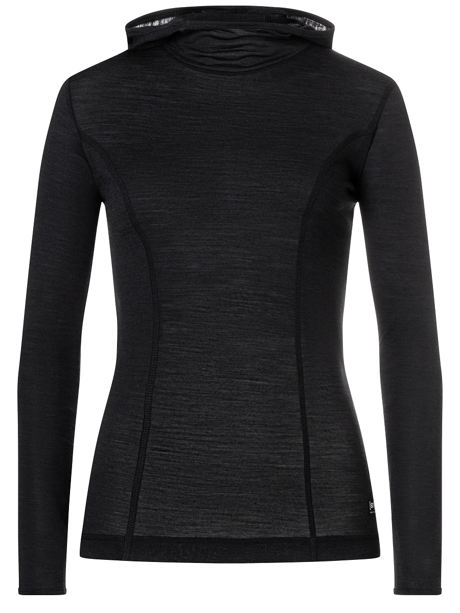 

Толстовка super.natural Merino Hoodie, черный