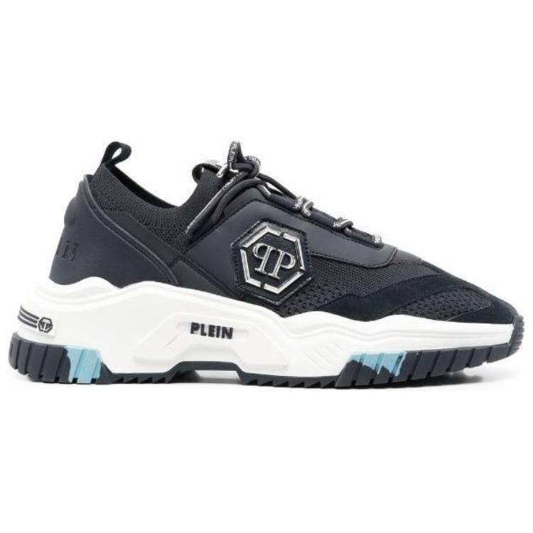 PHILIPP PLEIN Кожаные низкие спортивные повседневные кроссовки мужские Marine Blue — фото 3