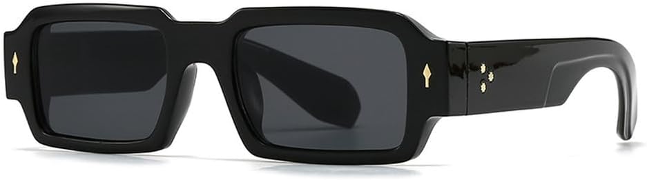 

Популярные модные квадратные женские солнцезащитные очки с заклепками, винтажные панк-очки, модные мужские солнцезащитные очки UV400, сине-зеленые солнцезащитные очки WNCKSQ, Black Gray