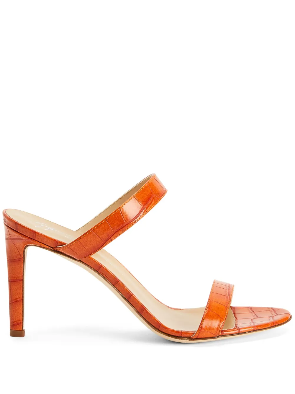 Мюли Calista 85 с ремешками Giuseppe Zanotti, оранжевый