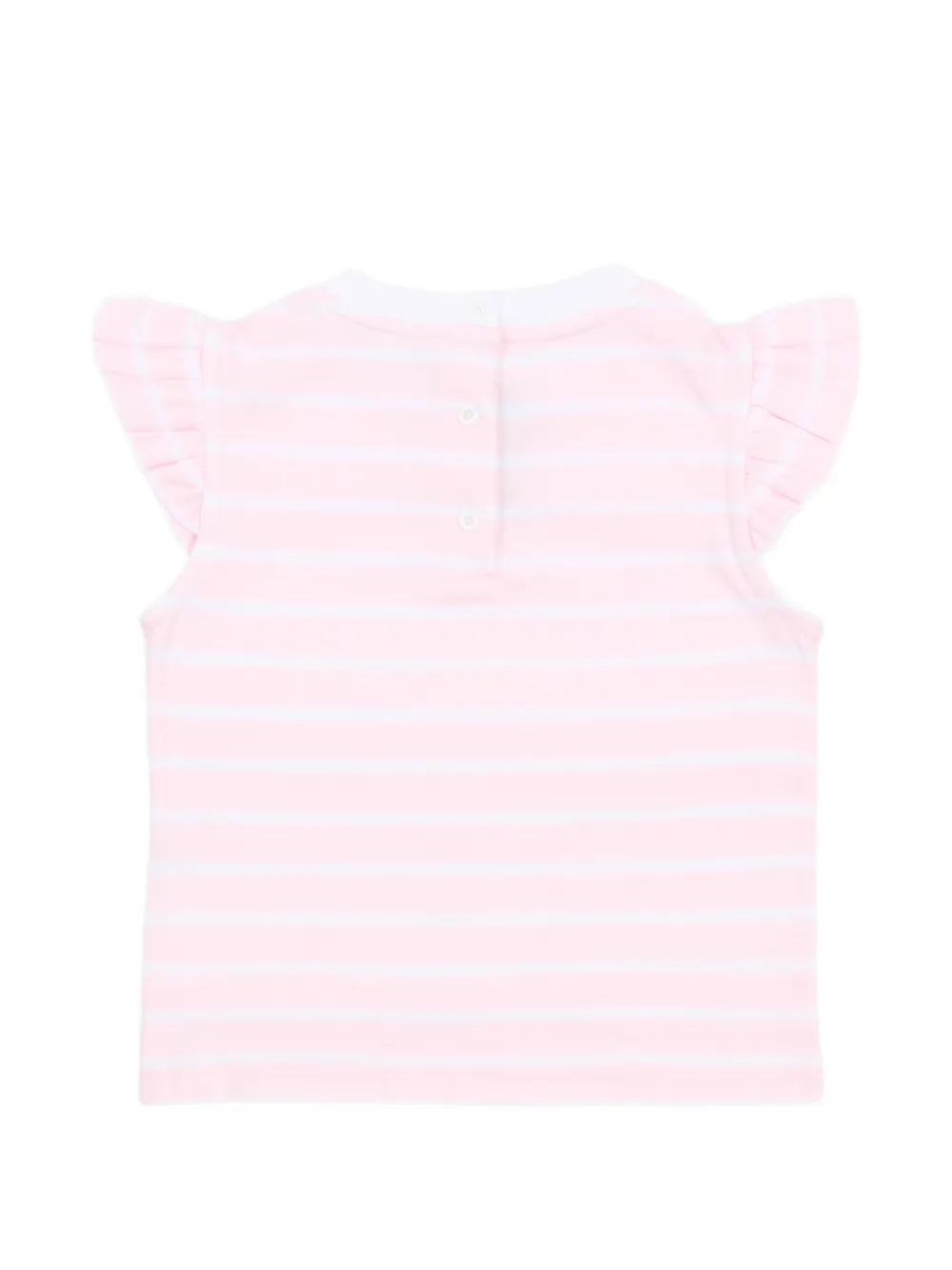 Футболка в полоску с оборками Balmain Kids, розовый — фото 2