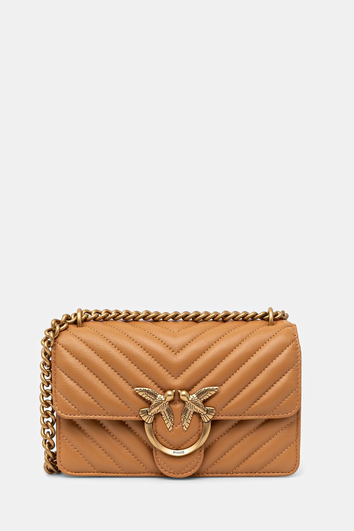 

Сумочка из кожи Pinko, коричневый