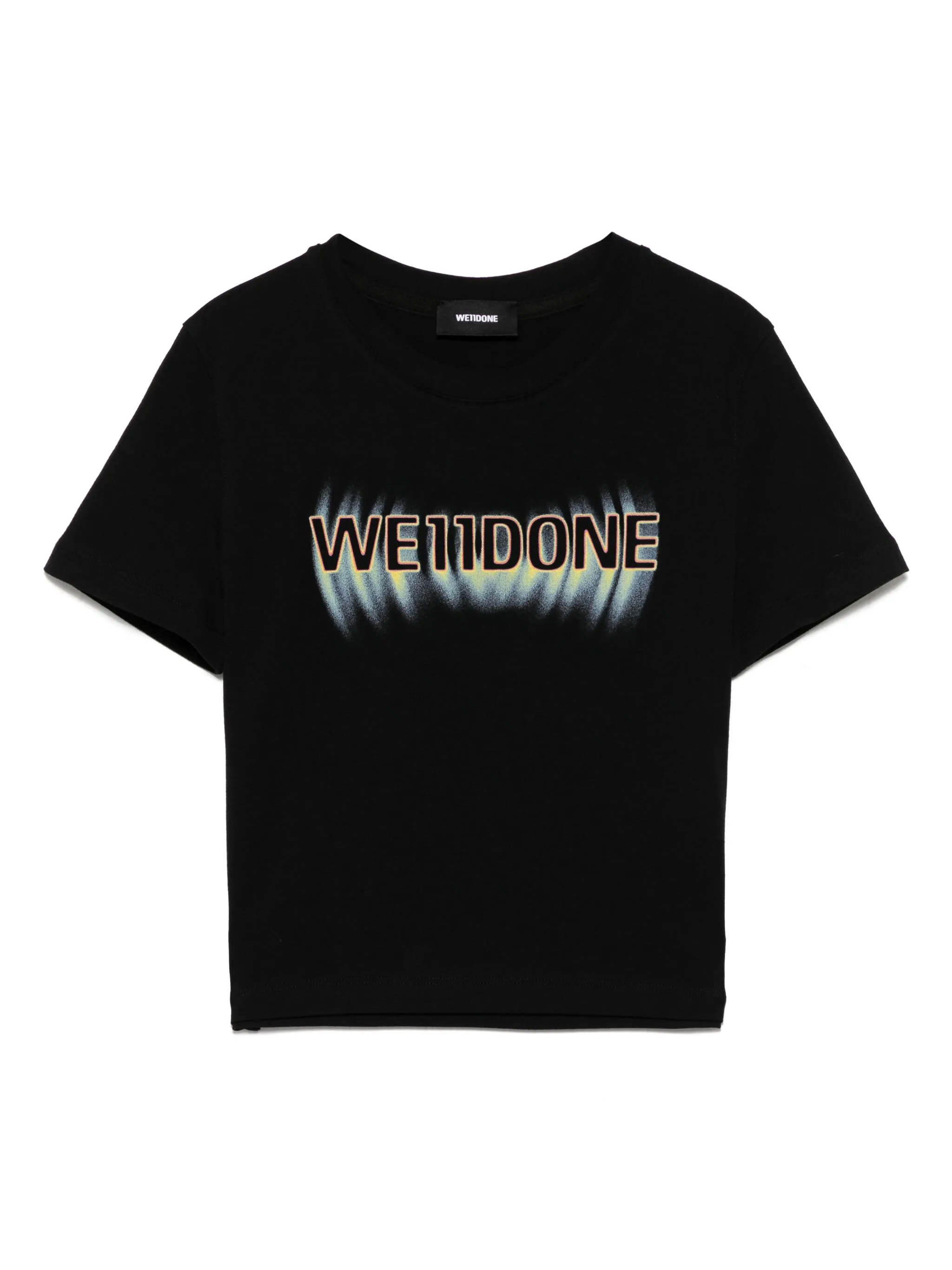 

Укороченная футболка с логотипом We11Done, черный