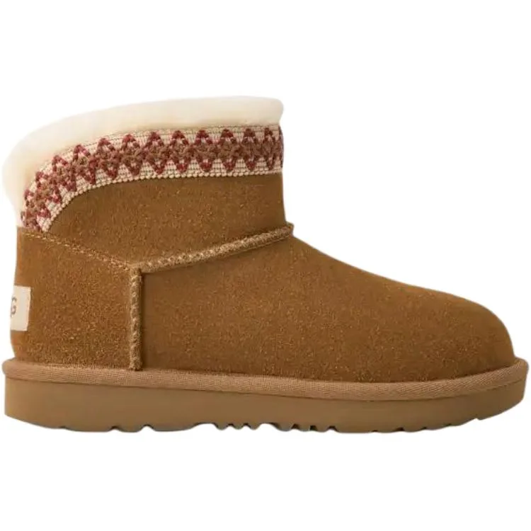 UGG Классические ультра мини детские зимние ботинки brown — фото 3