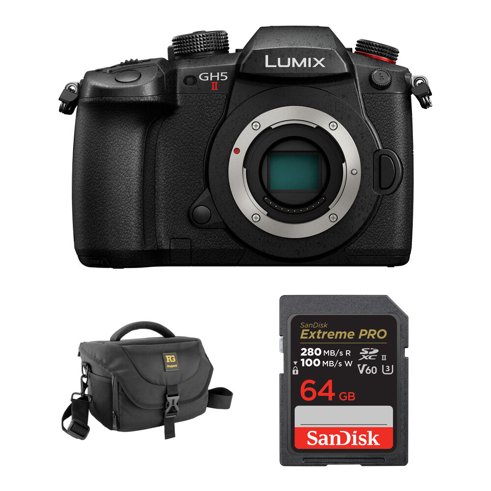 

Беззеркальная камера Panasonic Lumix GH5 II Mirrorless Camera with Basic Bundle