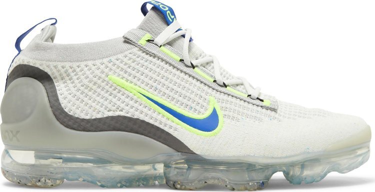 

Кроссовки Nike Air Vapormax 2021 Flyknit 'White Volt Hyper Royal', белый