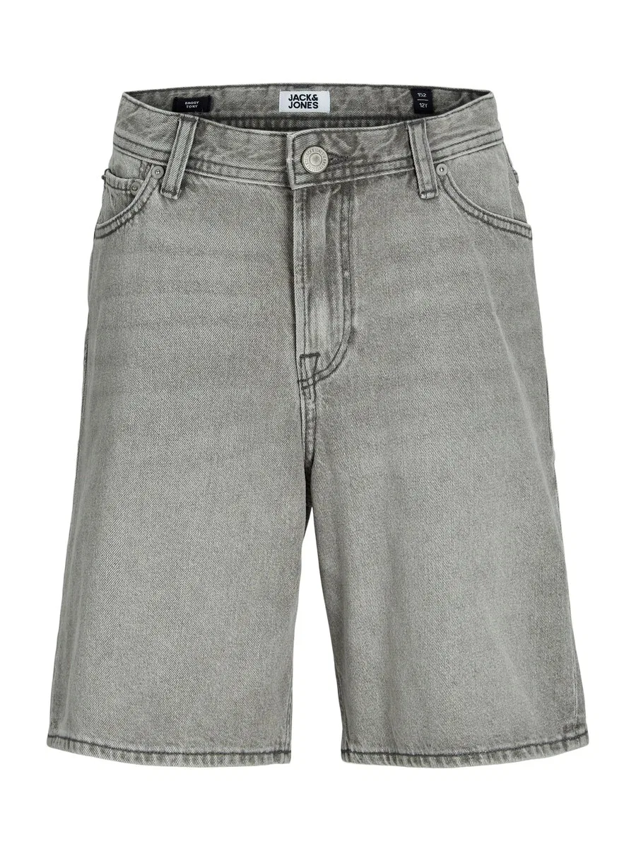 Джинсовые шорты Jack & Jones Junior свободного кроя 'JJITONY' серого цвета