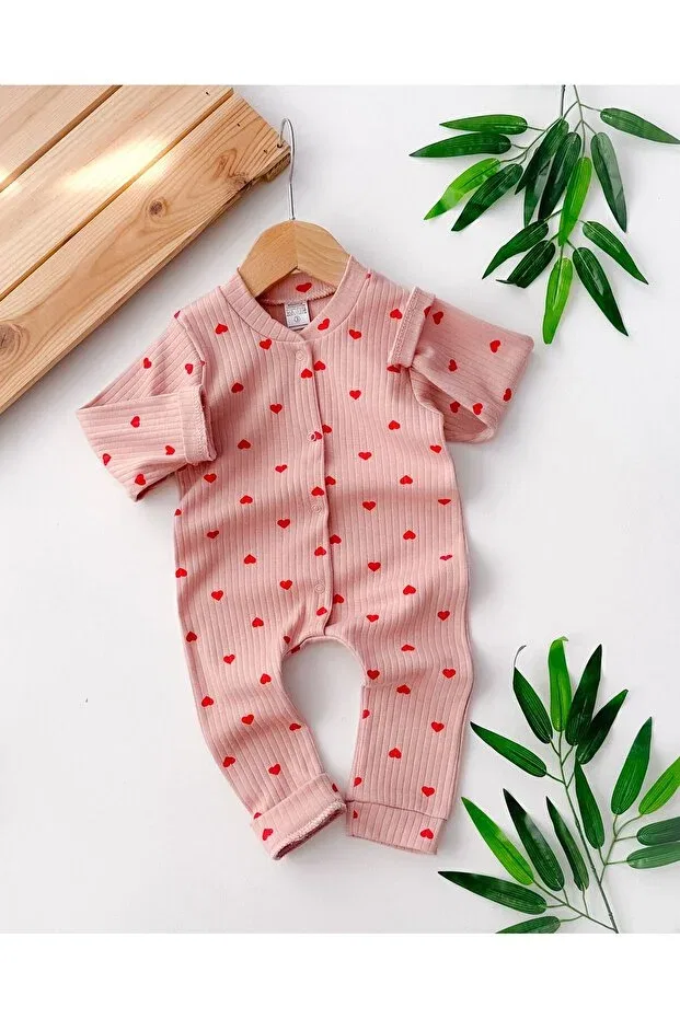 Детский комбинезон для новорожденных с длинным рукавом с принтом Yukobaby Bebeğiniz Için En Doğalı, Rose Dry