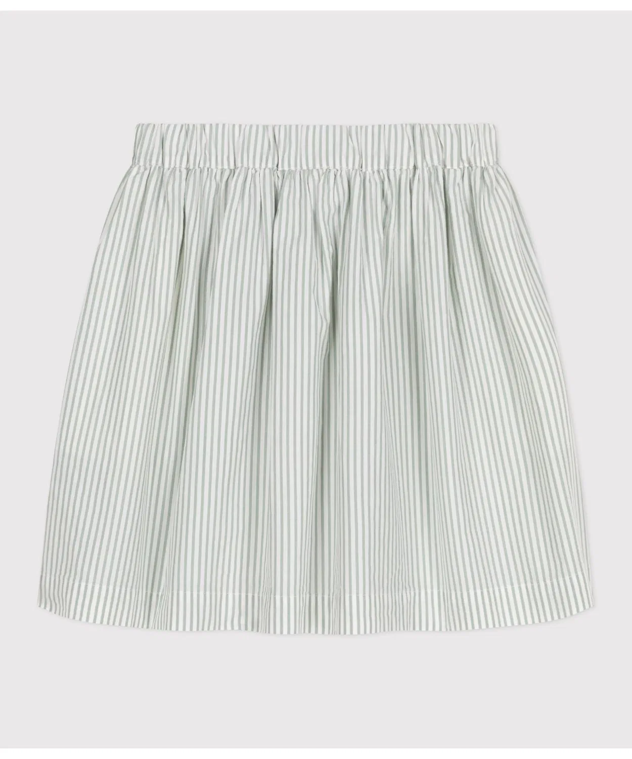 Детская юбка миди с принтом в полоску PETIT BATEAU, White/Green — фото 2