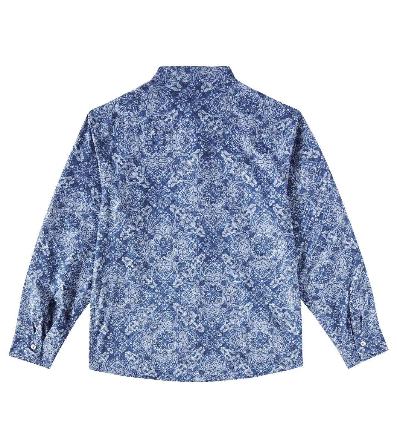 Рубашка с принтом Brunello Cucinelli Kids, синий — фото 3