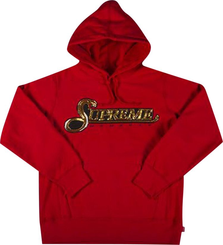 

Толстовка Supreme Sequin Viper Hooded Sweatshirt 'Red', красный