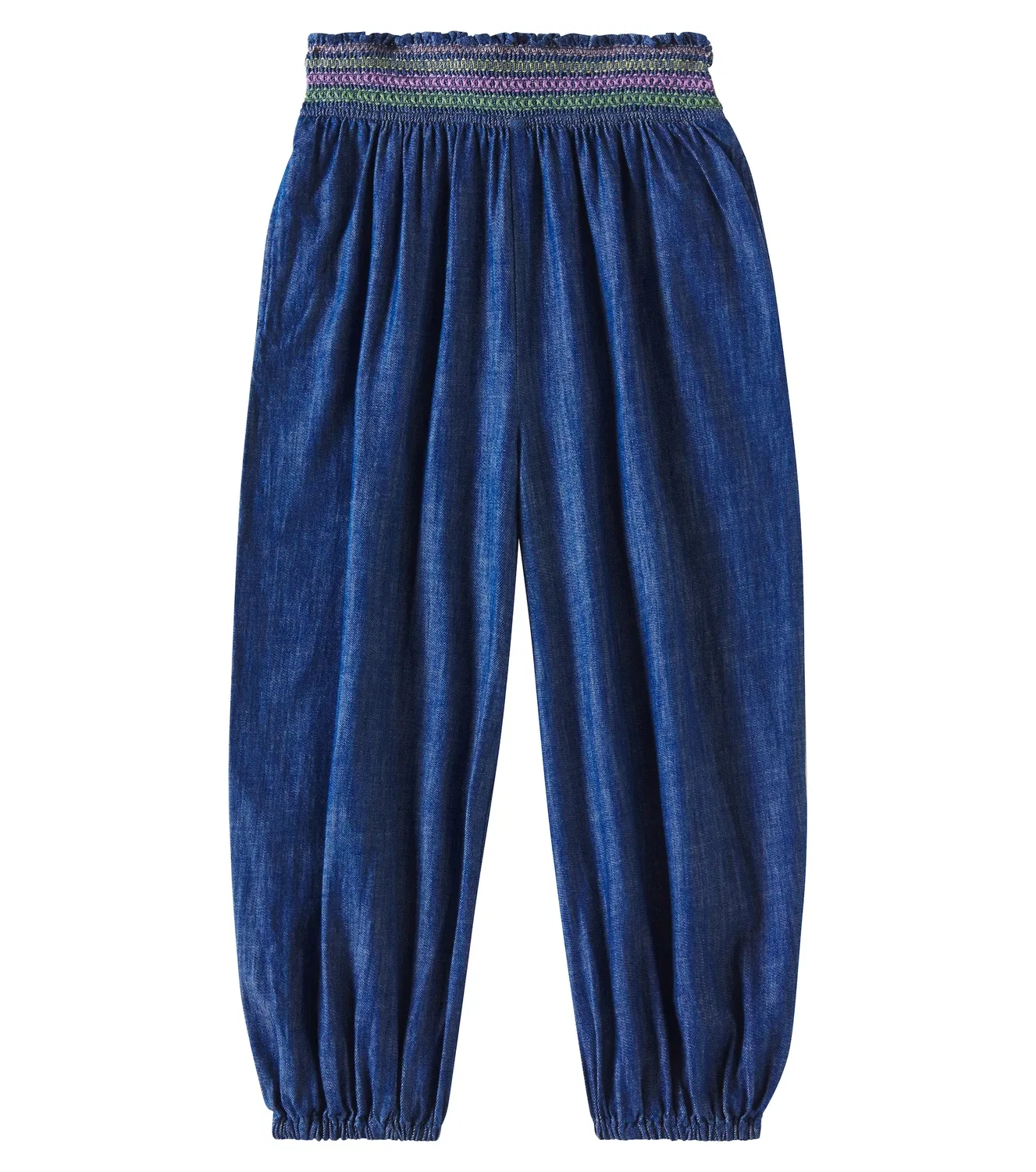 Джинсы с вышивкой Zimmermann Kids, синий