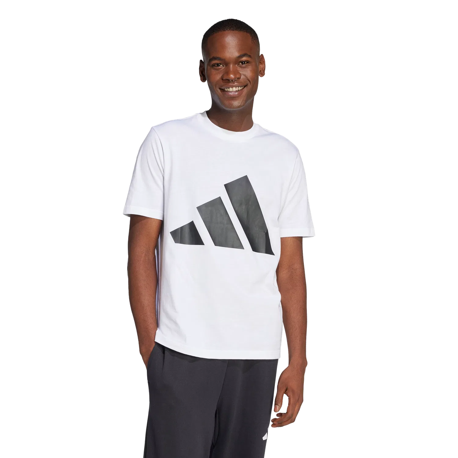 Мужская футболка с коротким рукавом Adidas, белый — фото 4