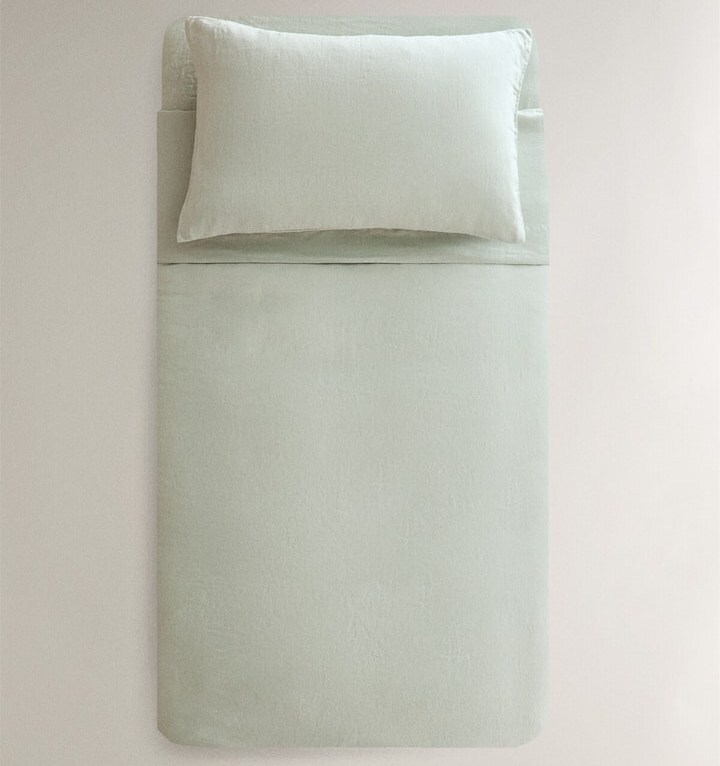

Пододеяльник Zara Home Linen, зеленый