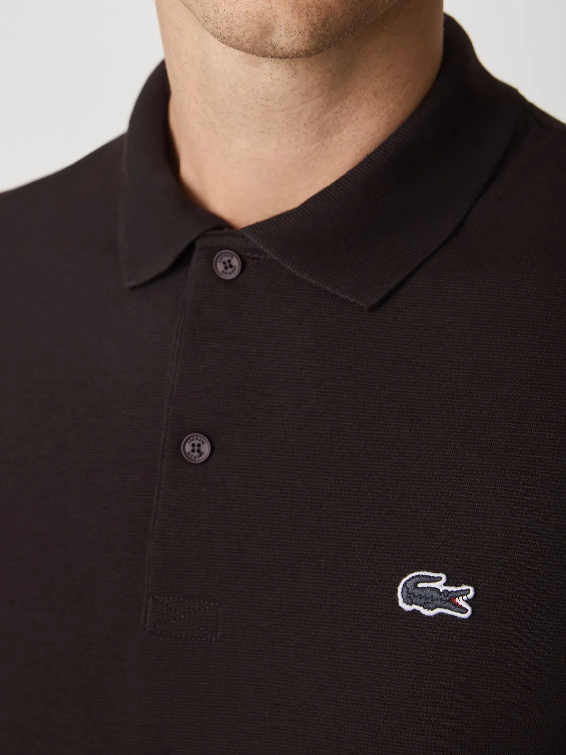 Lacoste Шоколадно-коричневая рубашка-поло обычного кроя с короткими рукавами — фото 4