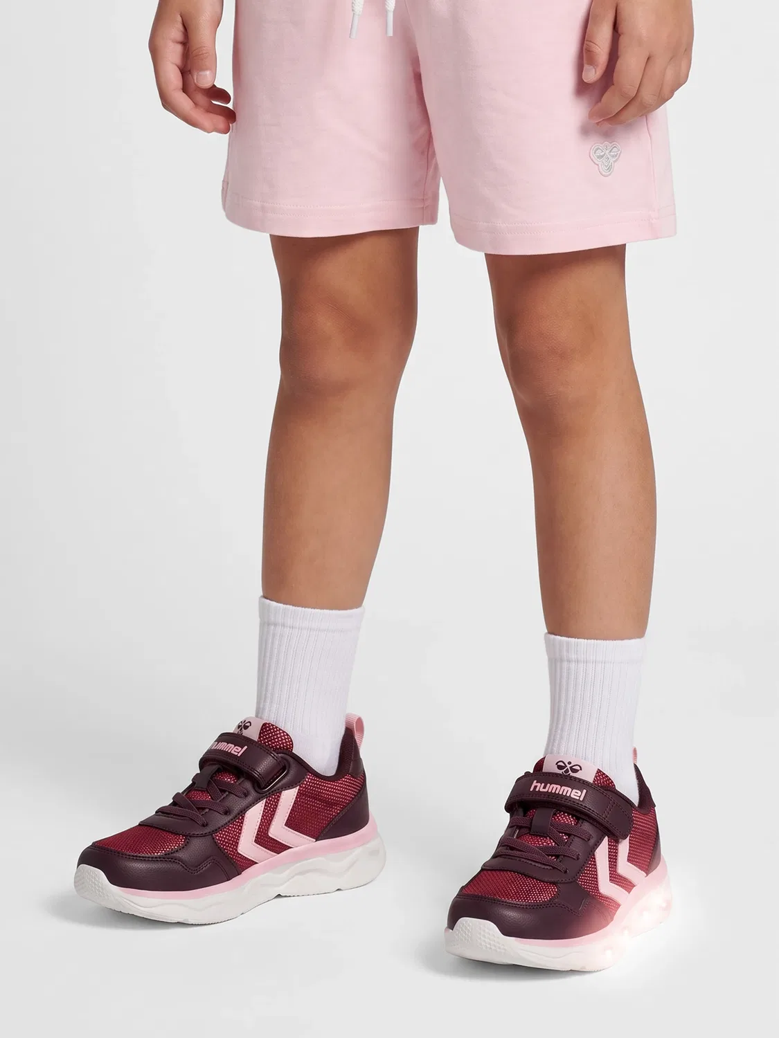 Кроссовки низкие детские на липучках Skylight Lebensstil Hummel, винный