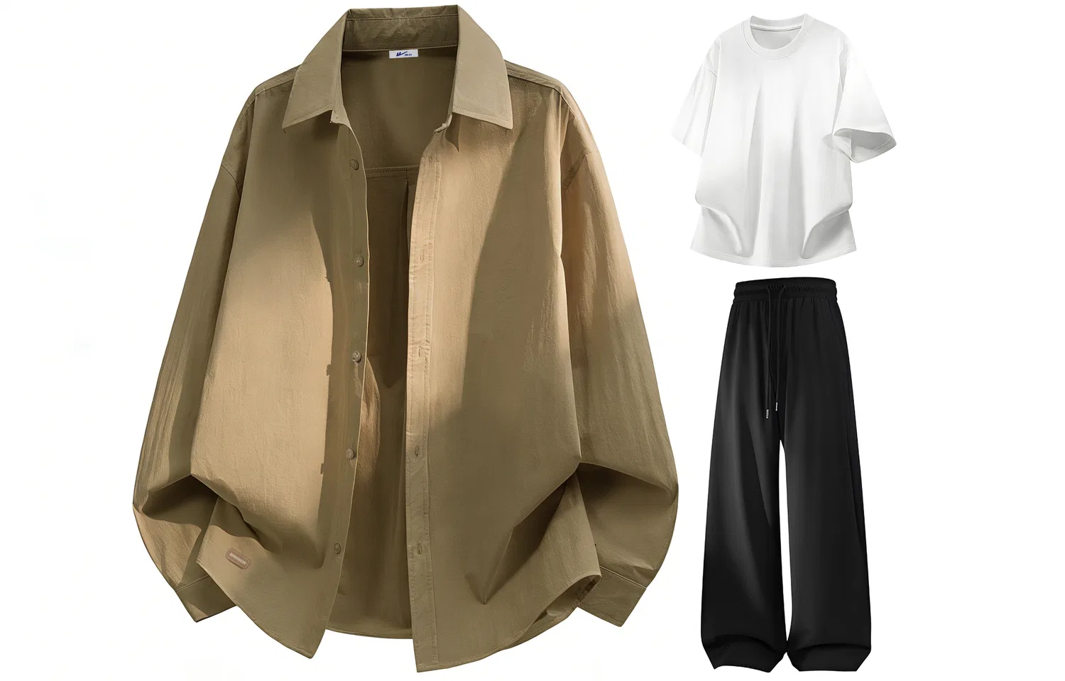 Детский комплект из футболки и шорт с длинным рукавом Khaki, Shirt Matching Set, WARRIOR