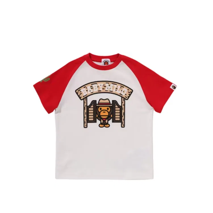 Детская футболка с коротким рукавом Bape SS25 Red A BATHING APE, Sax Blue — фото 2