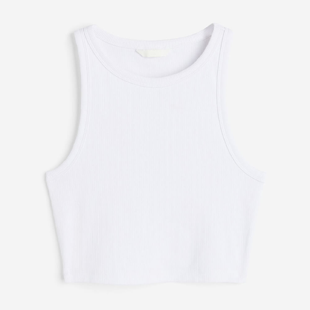 

Топ H&M Crop Tank, белый