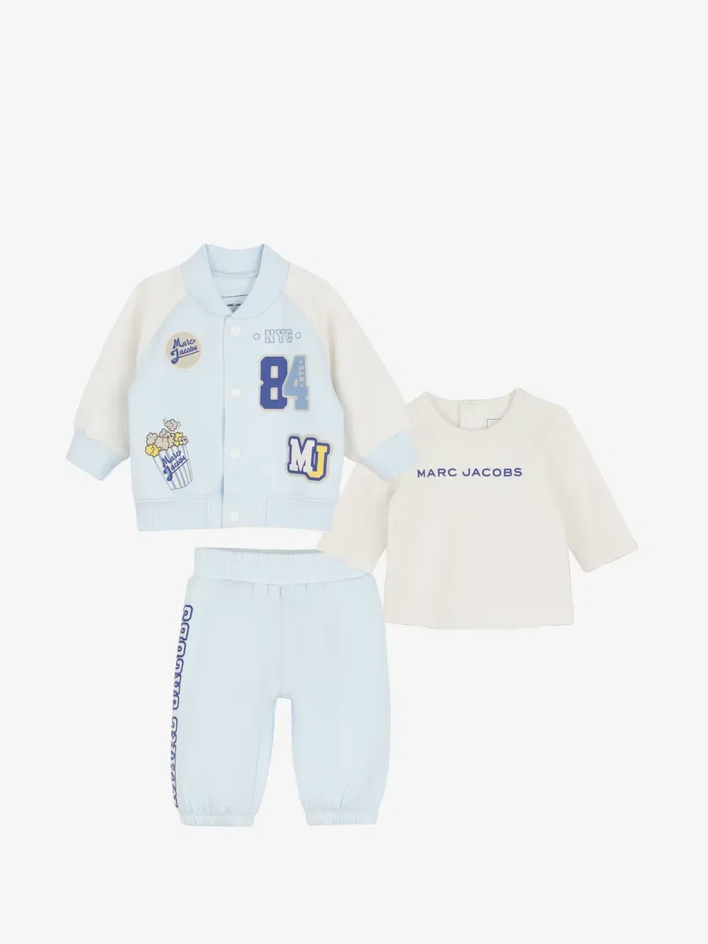 Спортивный костюм с нашивкой-логотипом Marc Jacobs Kids, синий