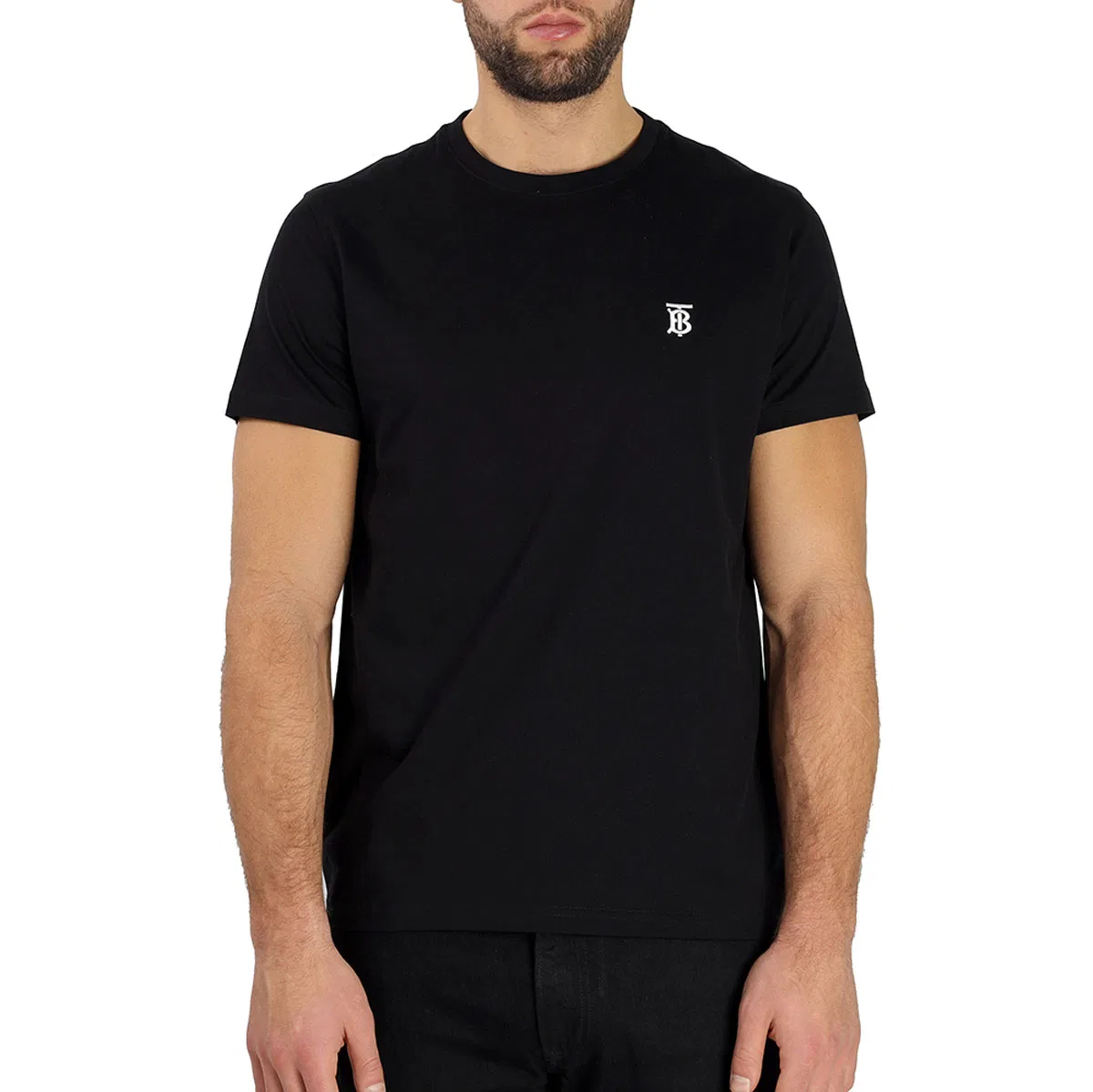 Футболка хлопковая с монограммой Monogram Motif Cotton T-shirt Burberry, Black