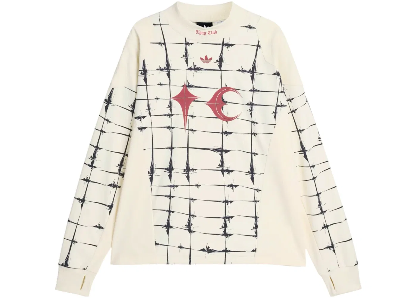 Мужская футболка с длинным рукавом Adidas x Thug Club Goalie L/S, Cream White