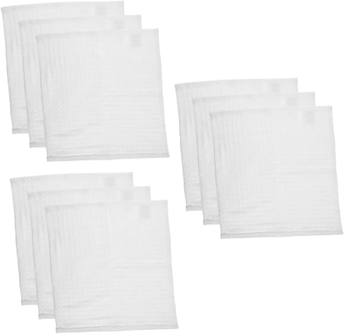 Набор мочалок для лица из хлопка FOMIYES, 9 шт, 35x35 см, White
