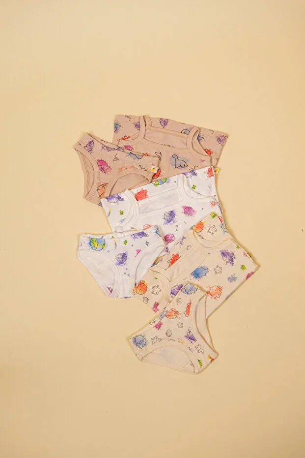 Детский комплект белья для девочек хлопковый Lumilu, Multicolor — фото 2
