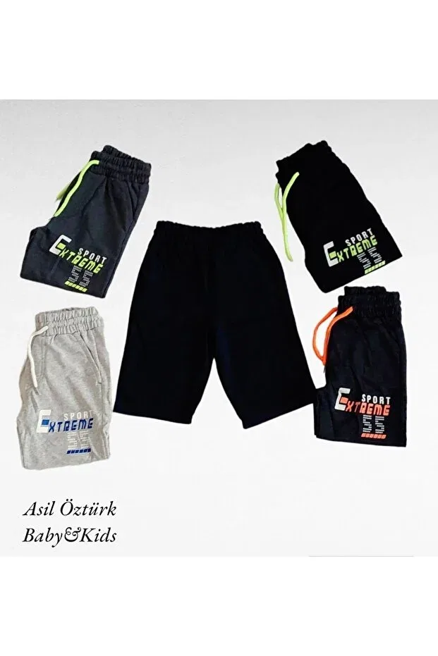 Детские шорты для мальчиков с принтом Sportswear Asil Öztürk Baby Kids, Navy Blue — фото 3