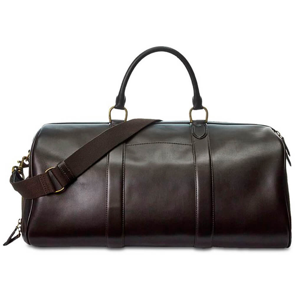 

Спортивная сумка Polo Ralph Lauren Smooth Leather, темно-коричневый
