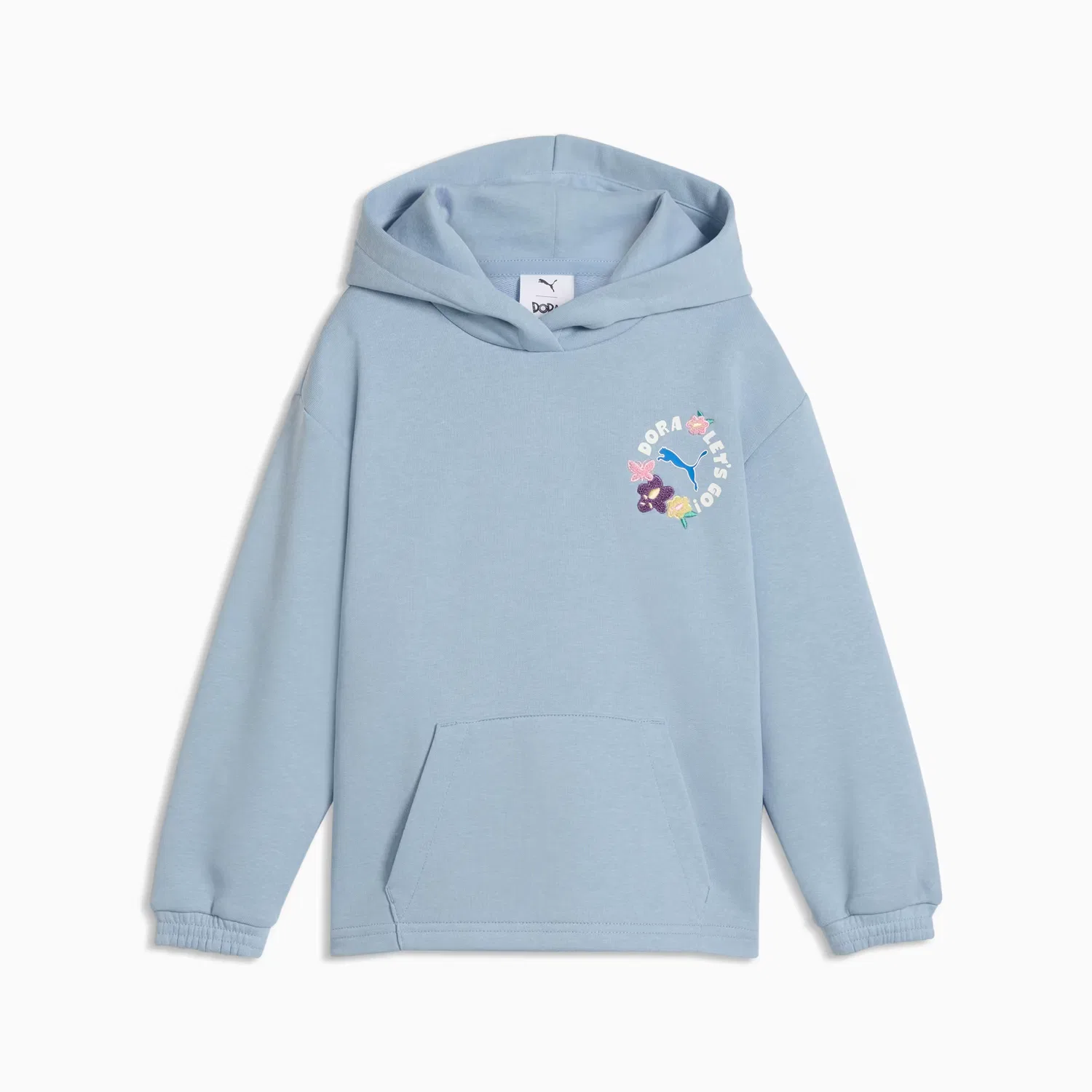 Детская свободная толстовка с капюшоном Puma X Dora The Explorer, Chambray Blue — фото 4