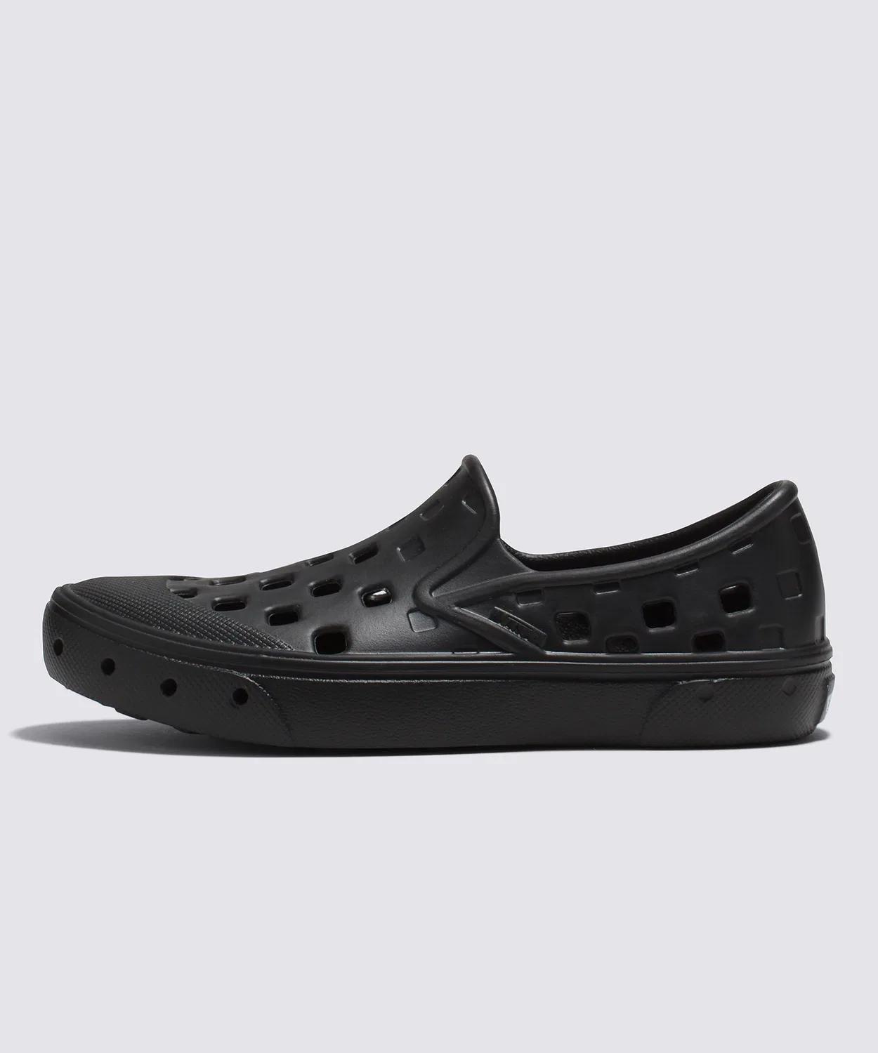 Детские шлепанцы-слипоны с принтом VANS Slip-On TRK, Black — фото 4
