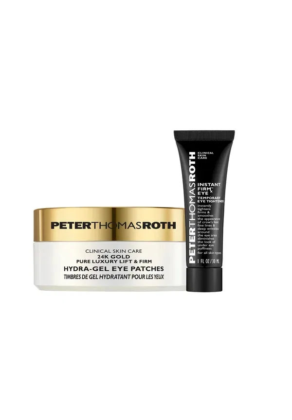 Набор антивозрастной косметики, 30 мл, FIRMx Eye Serum + 24K Gold Hydra-gel Eye Patches, Peter Thomas Roth