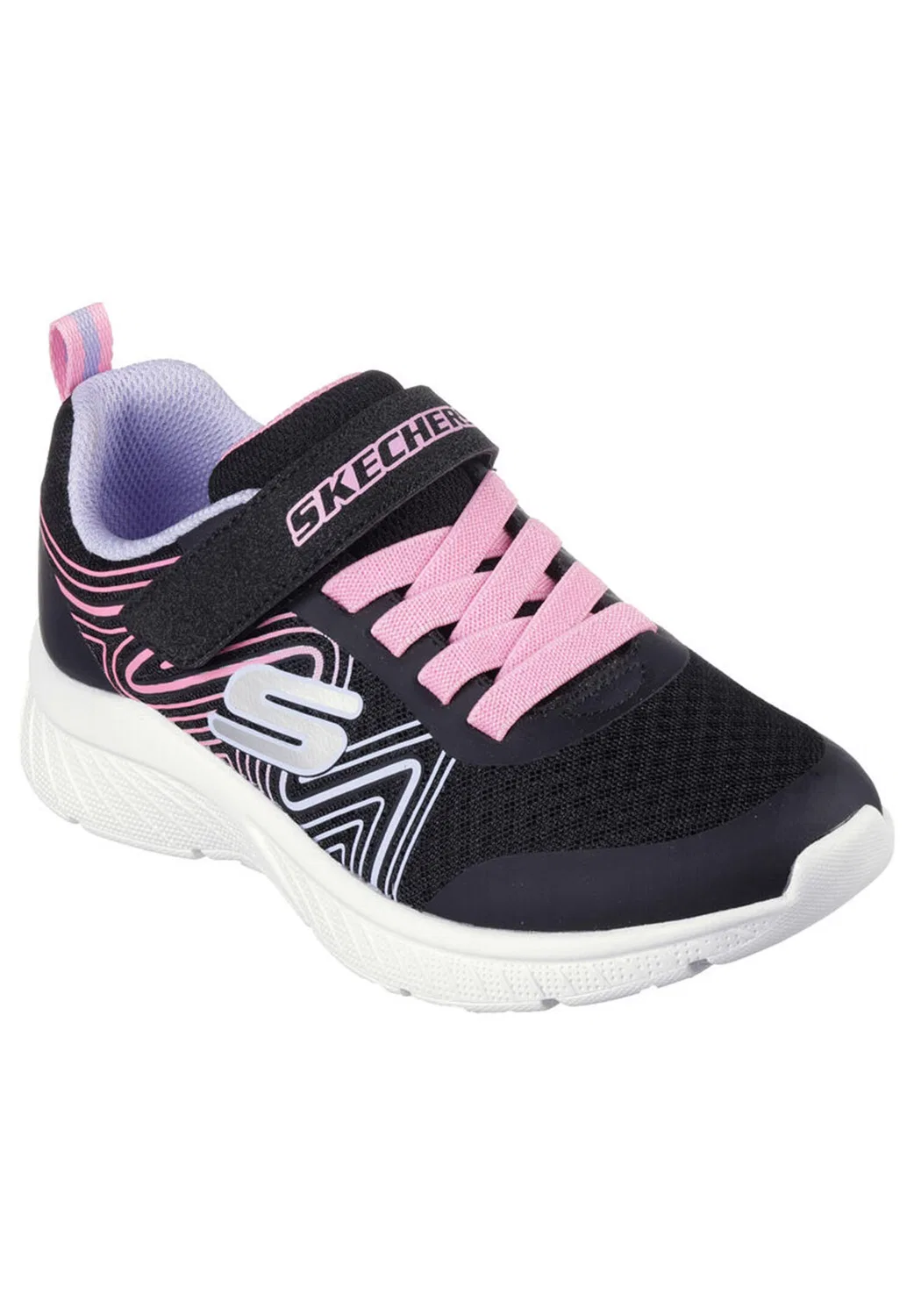 Детские кроссовки для девочек с принтом Microspec Plus - Swirl Sweet Skechers, Bunt