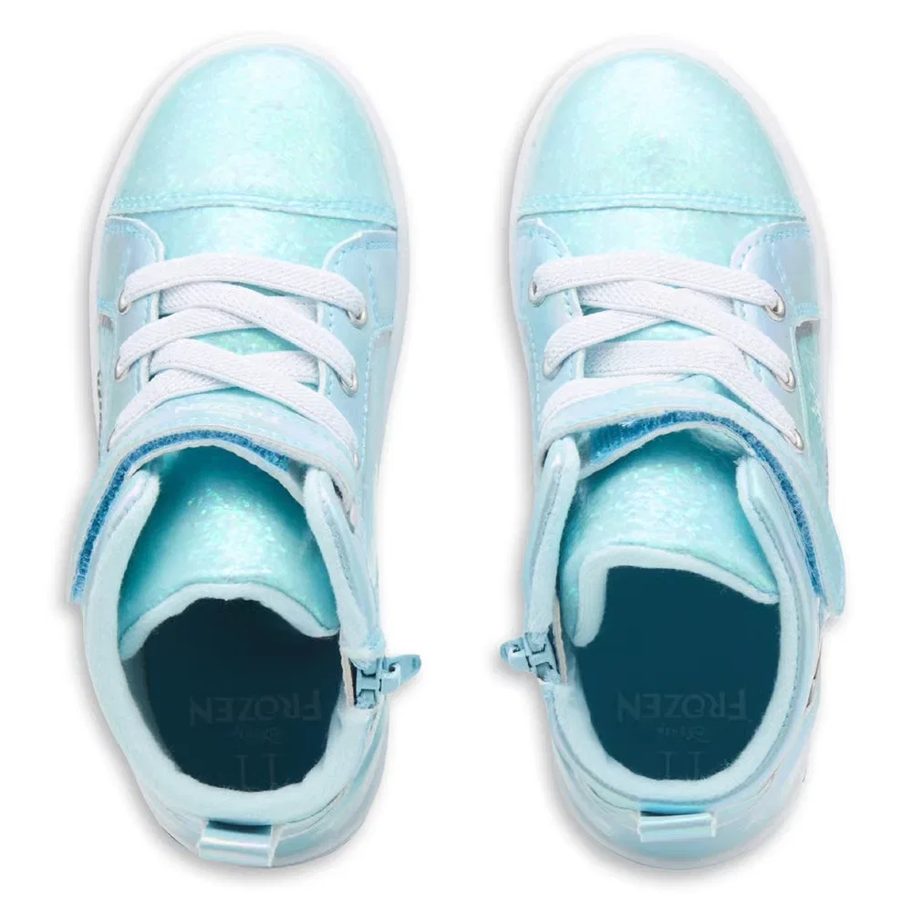 Детские кроссовки с подсветкой Frozen, Light Blue Glitter — фото 4
