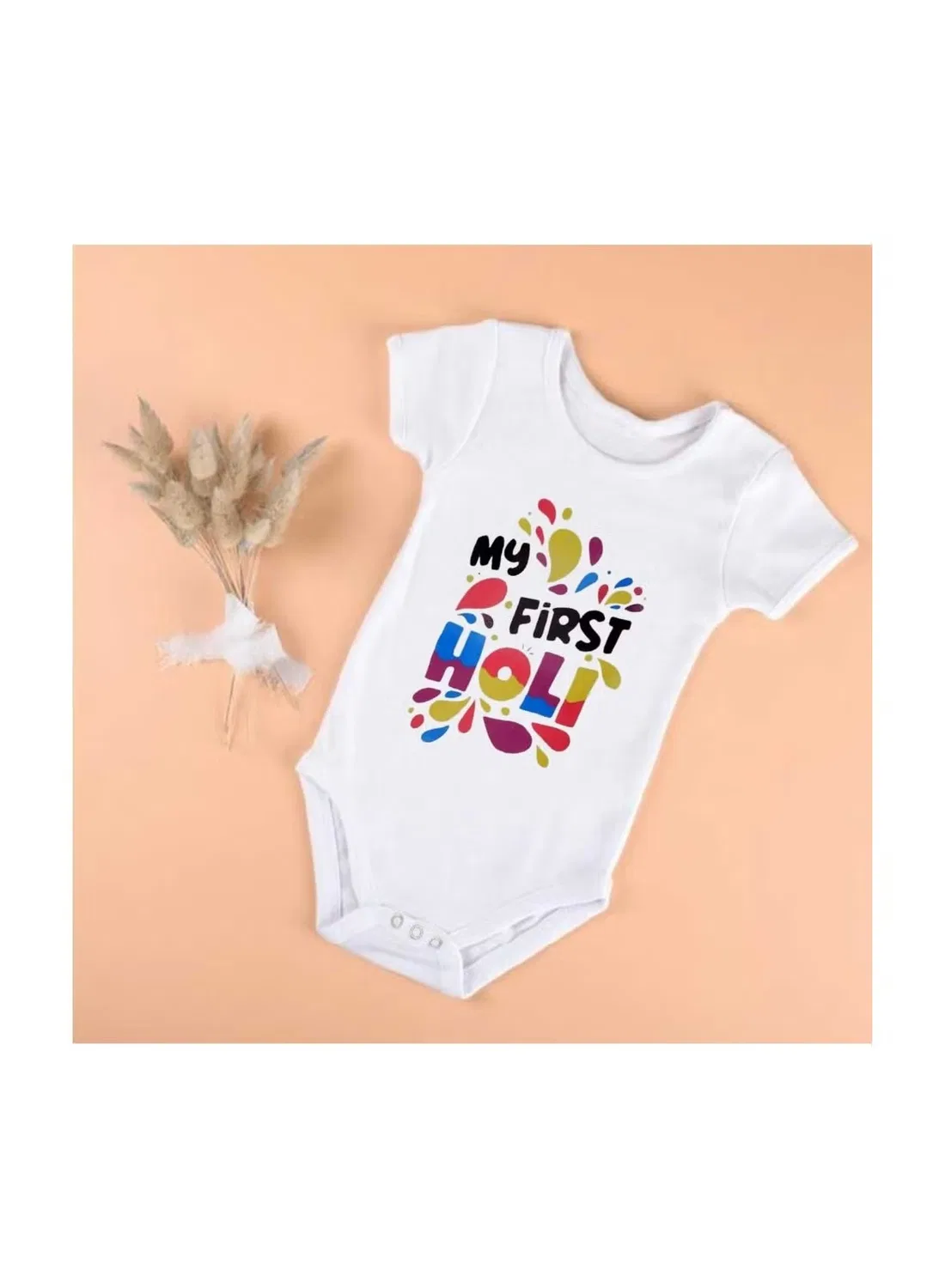 Боди-комбинезон с коротким рукавом Holi Festival Printshop4Me, разноцветный — фото 3